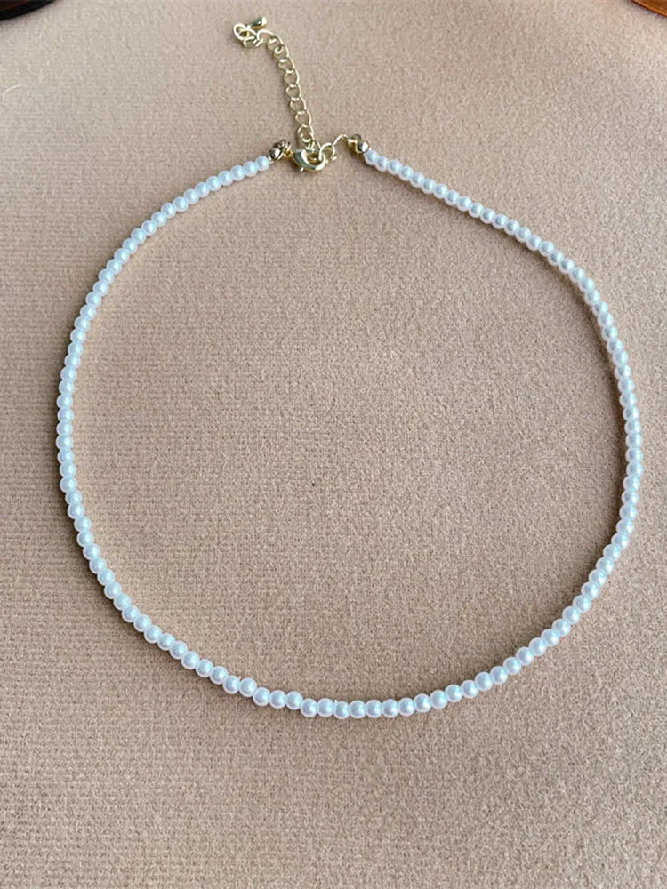 Elegant Imitation Pearl Stitching Necklaces