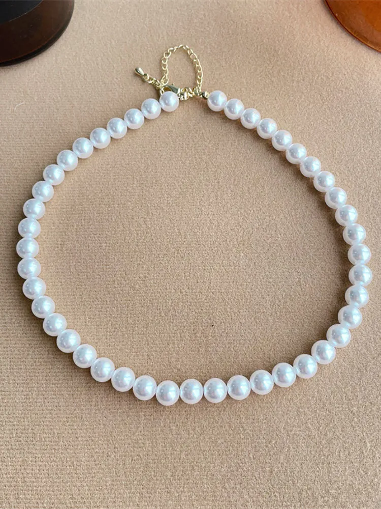 Elegant Imitation Pearl Stitching Necklaces