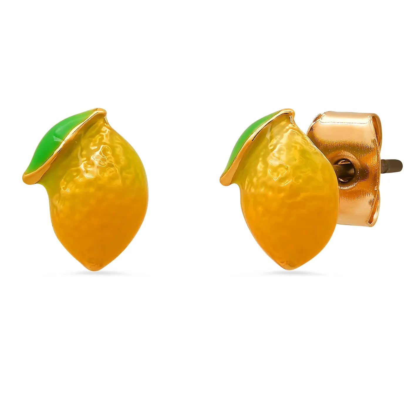 Enamel Lemon Studs