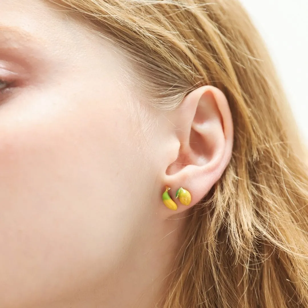 Enamel Lemon Studs