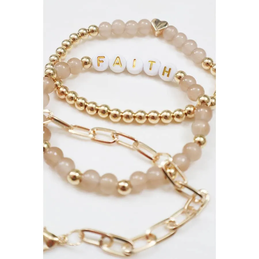 Faith Layered Bracelets