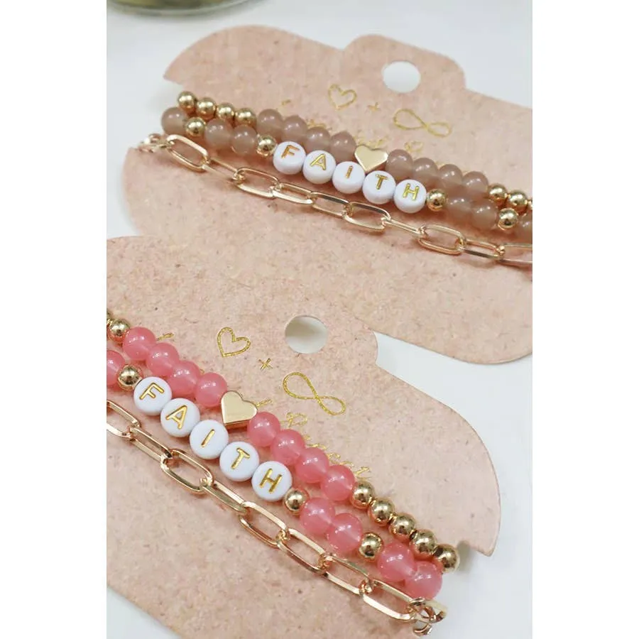 Faith Layered Bracelets