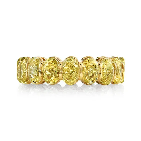 Fancy Yellow Oval Diamonds Eternity Band