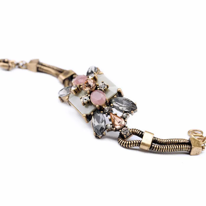 Fashion Jewelry Resin Plant Antique Charm Bracelet