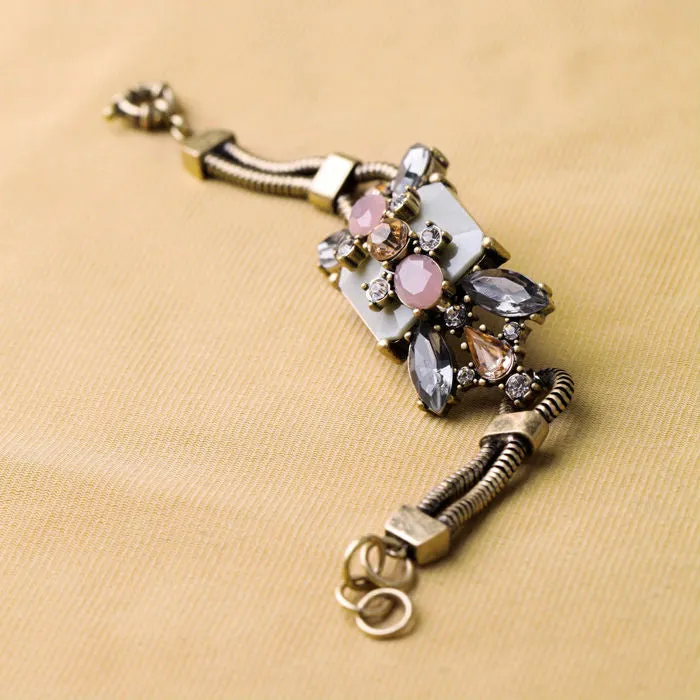 Fashion Jewelry Resin Plant Antique Charm Bracelet