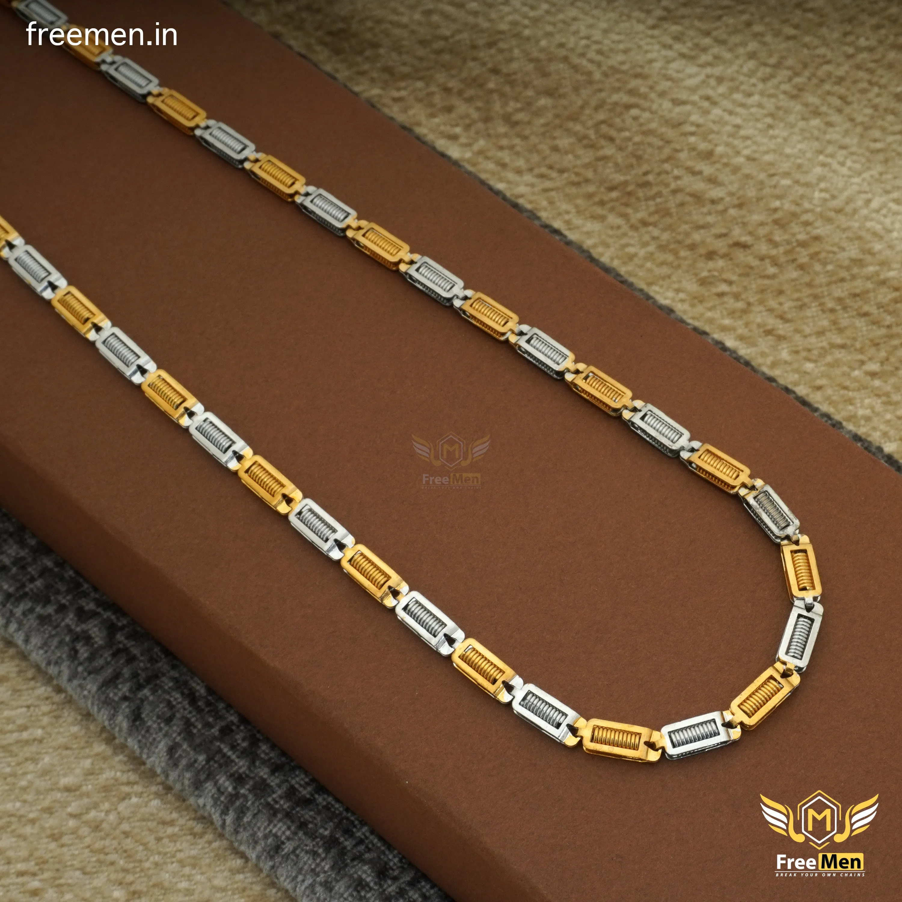 Freemen Fashionable Rectangular Spring Chain - FM392