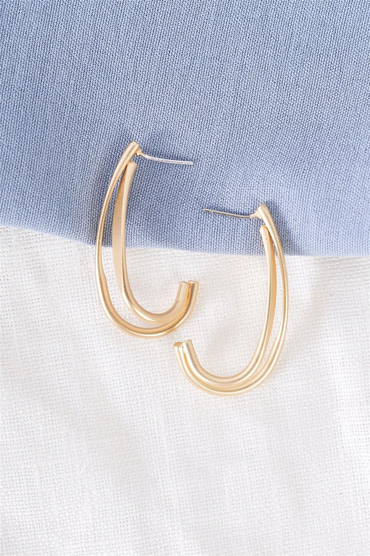 Gold Double Hook Earrings