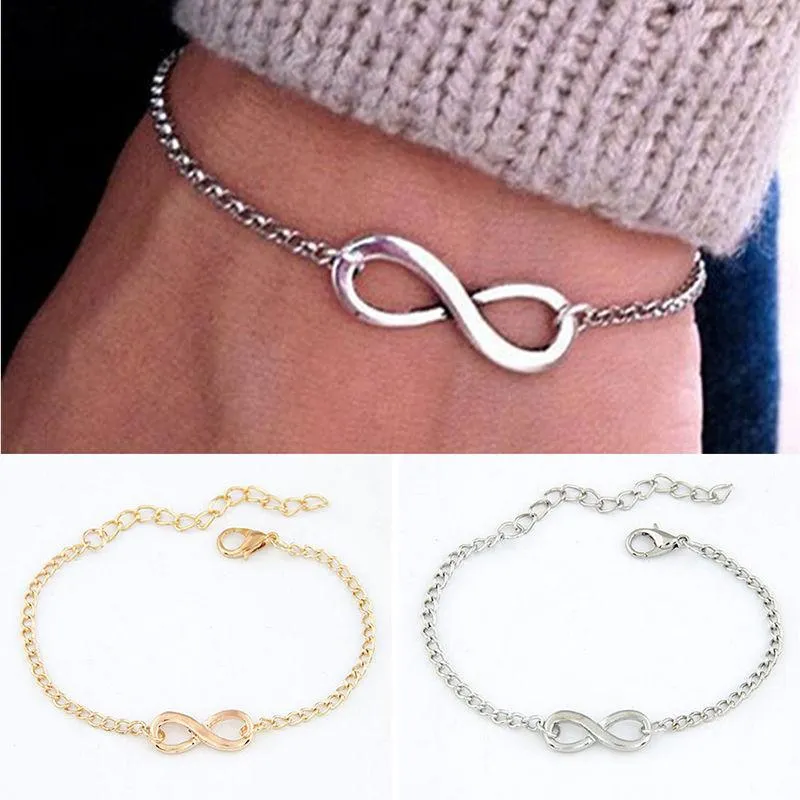 Gold or  Silver Plating Cross Infinite Bracelet & Bangle For Women