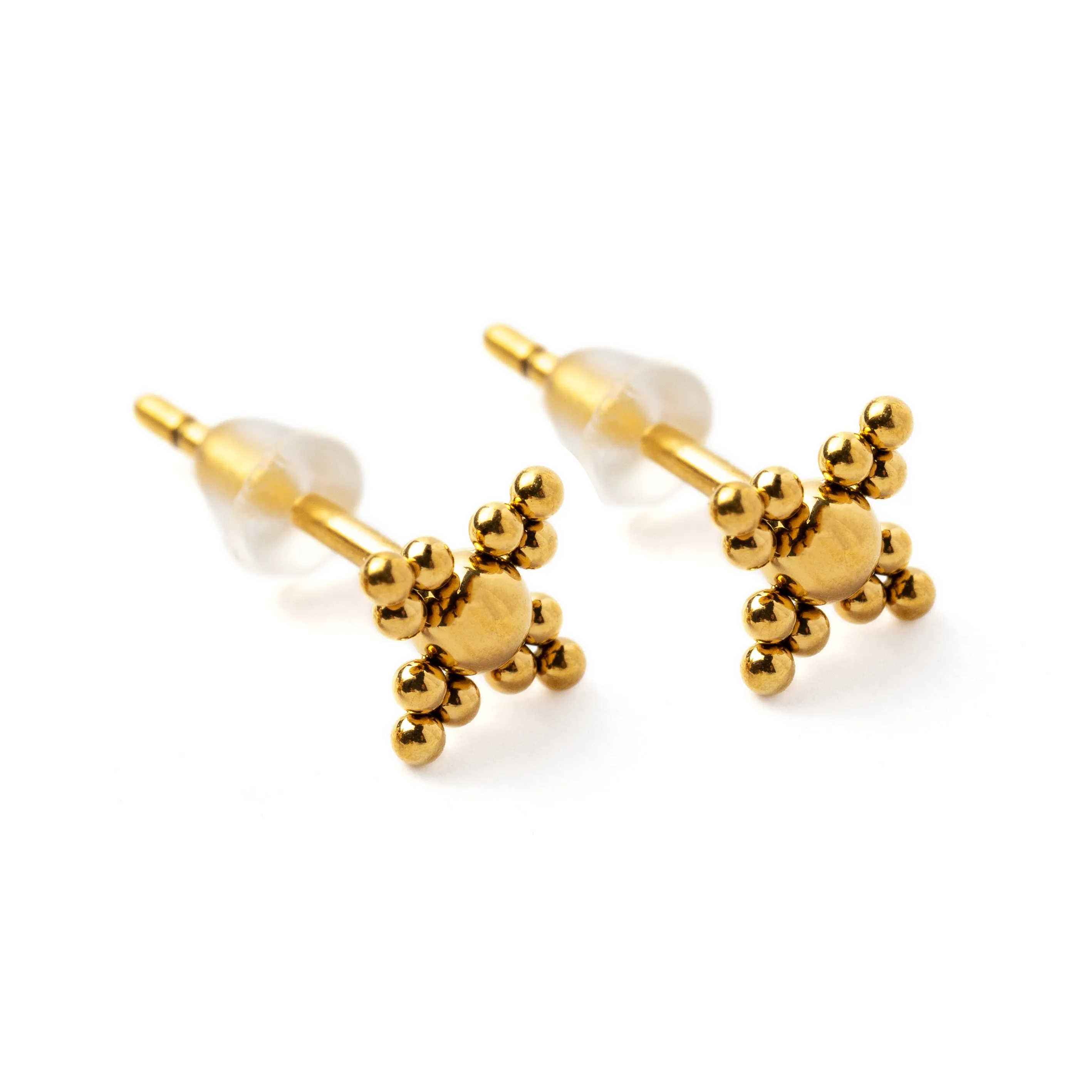 Golden Zohar Ear Studs