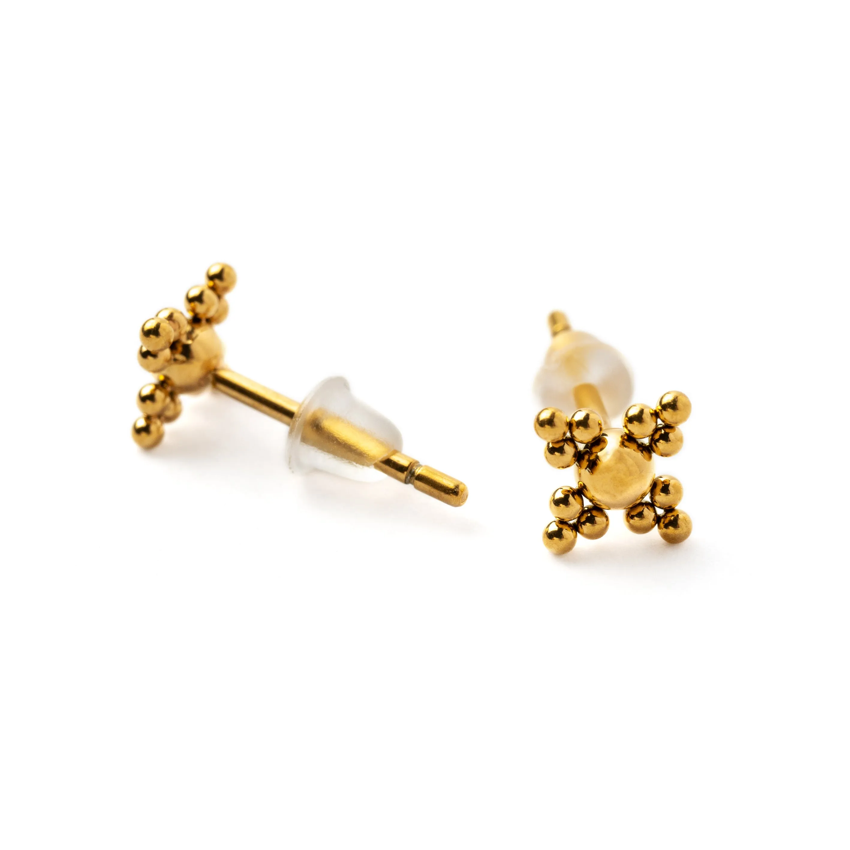 Golden Zohar Ear Studs