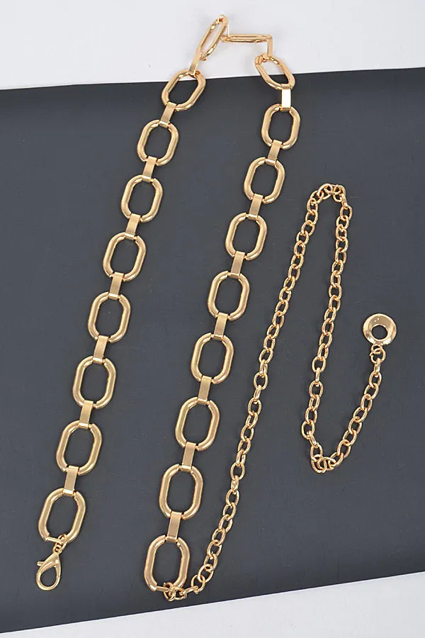 Hammered Ring Chain Belt