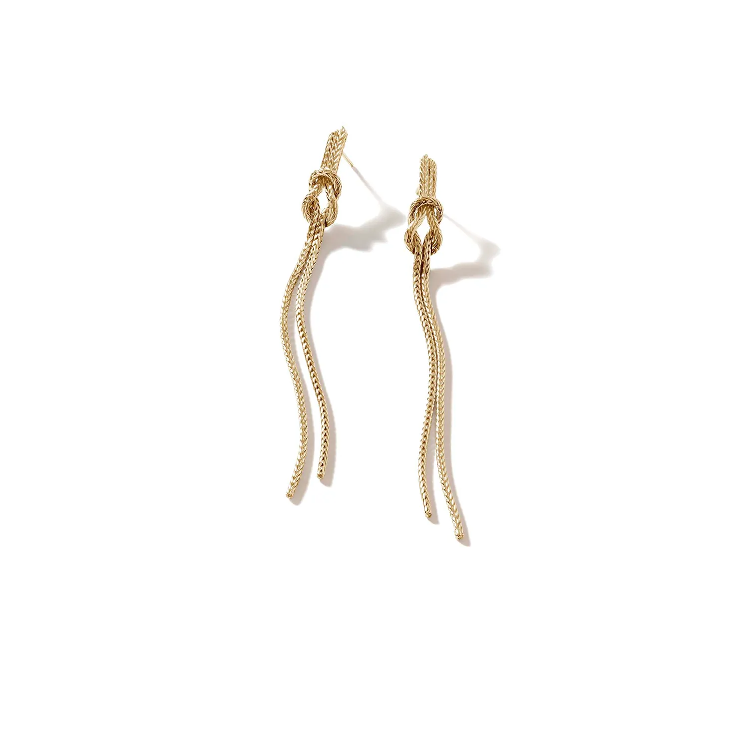 John Hardy Classic Chain Manah Drop Earrings in 14K Yellow Gold