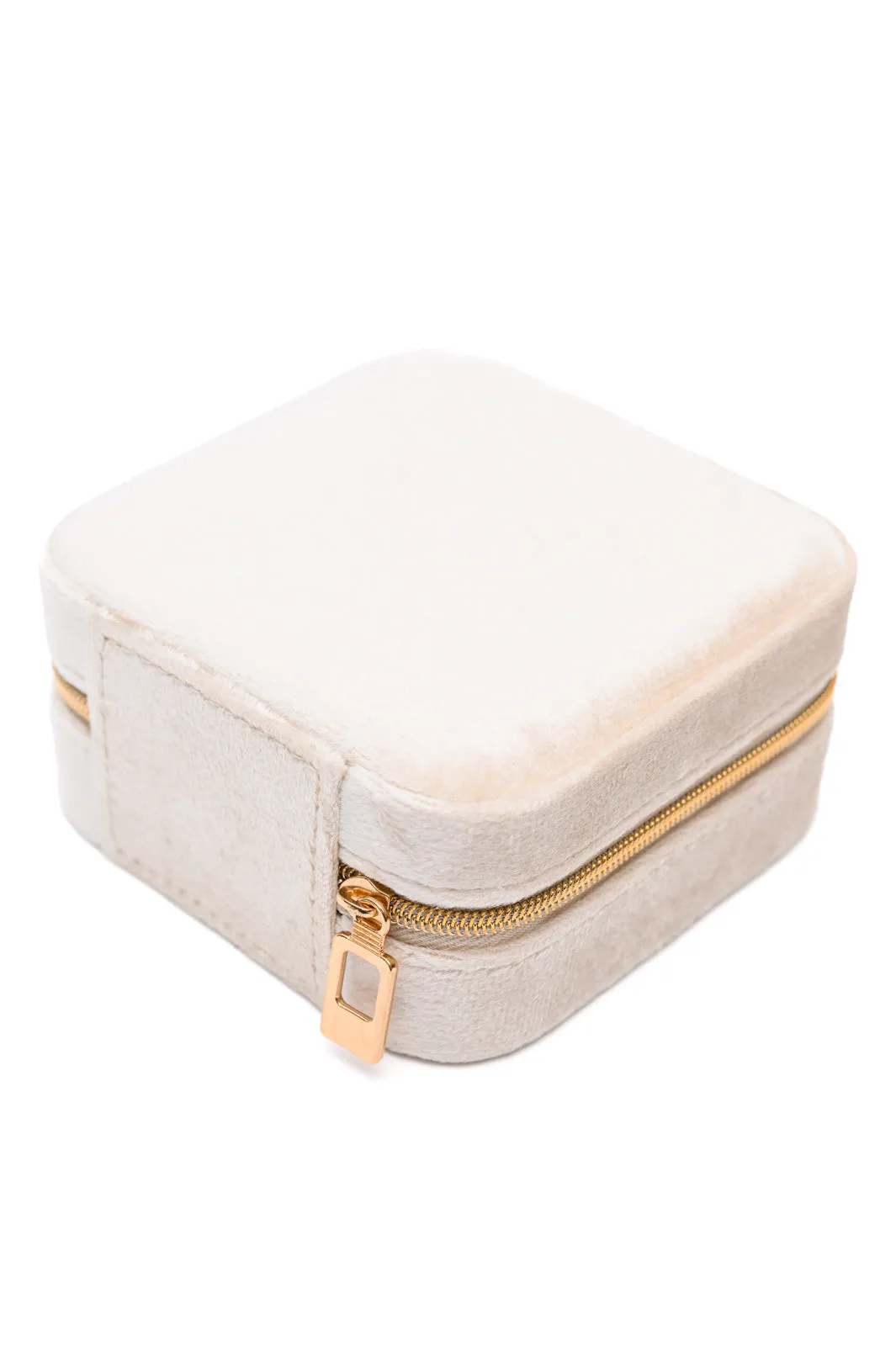 Kept and Carried Velvet Jewelry Box in Ivory