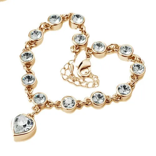 Korea Style Magic Imitation Bracelet Fashion heart Crystal bracelets & bangles for women