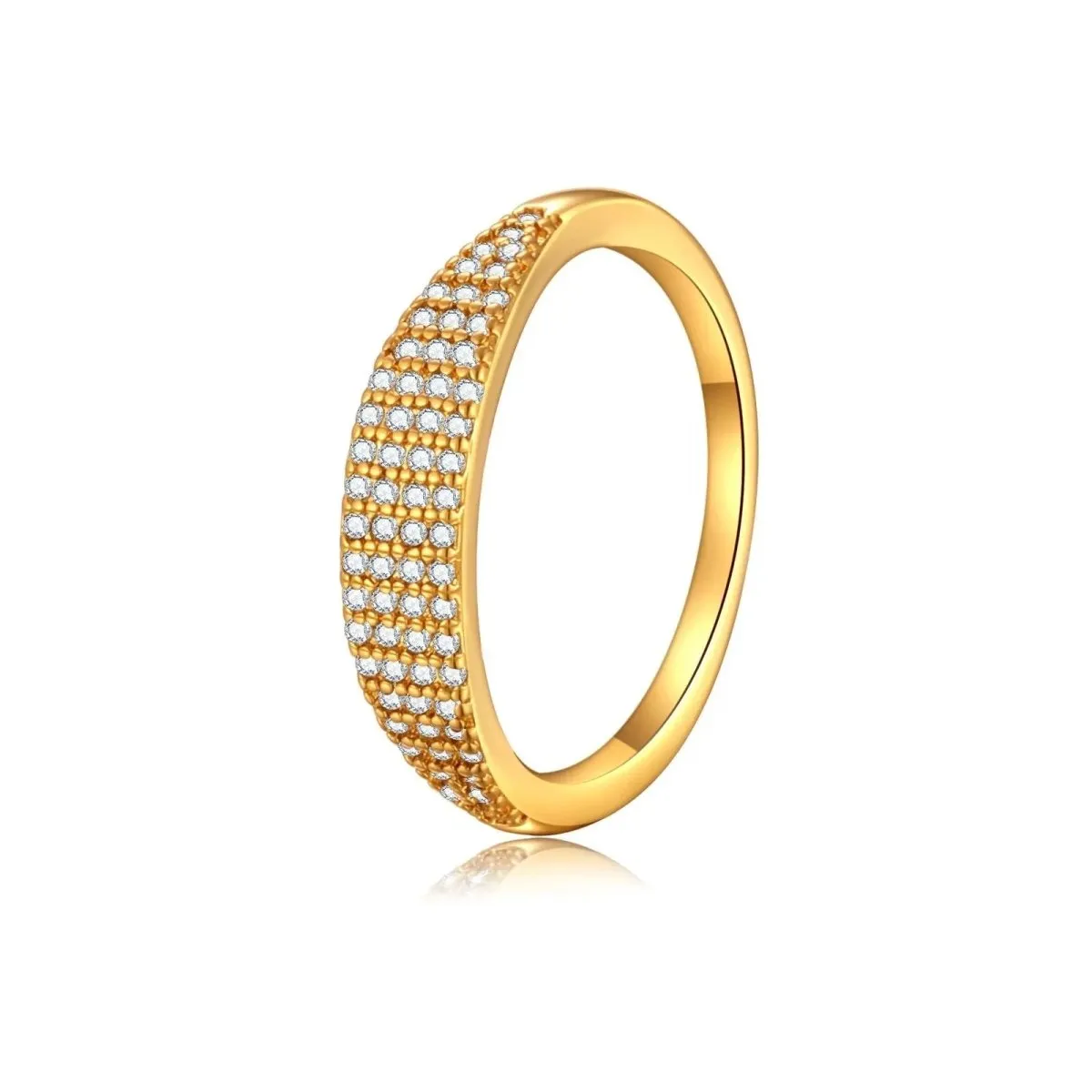 Kyerlyn Gold Sparkling CZ Rings Size 6 to 9