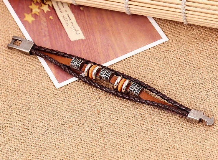 Leather Bracelets New Women's Trendy Bracelets Elegant Leather Bracelets Brown Charm Bracelets