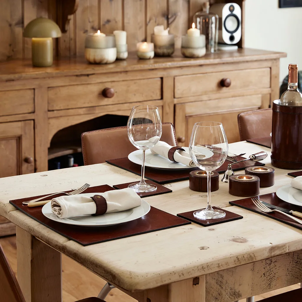 Leather Rectangle Place Setting for Six