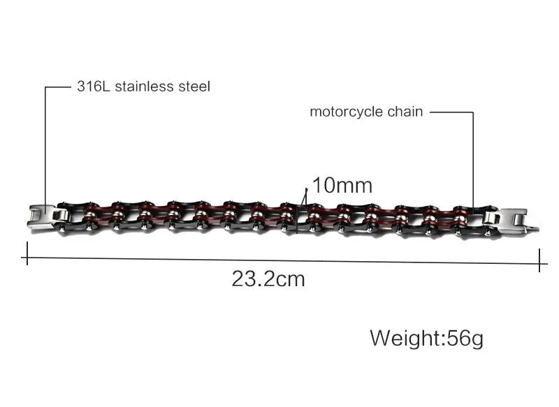 Men Biker Chain Bracelet Stainless Steel High Quality Bracelets Bangles Men Jewelry for Christmas Party