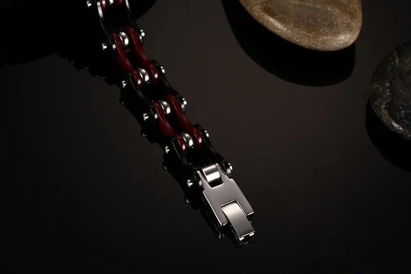 Men Biker Chain Bracelet Stainless Steel High Quality Bracelets Bangles Men Jewelry for Christmas Party