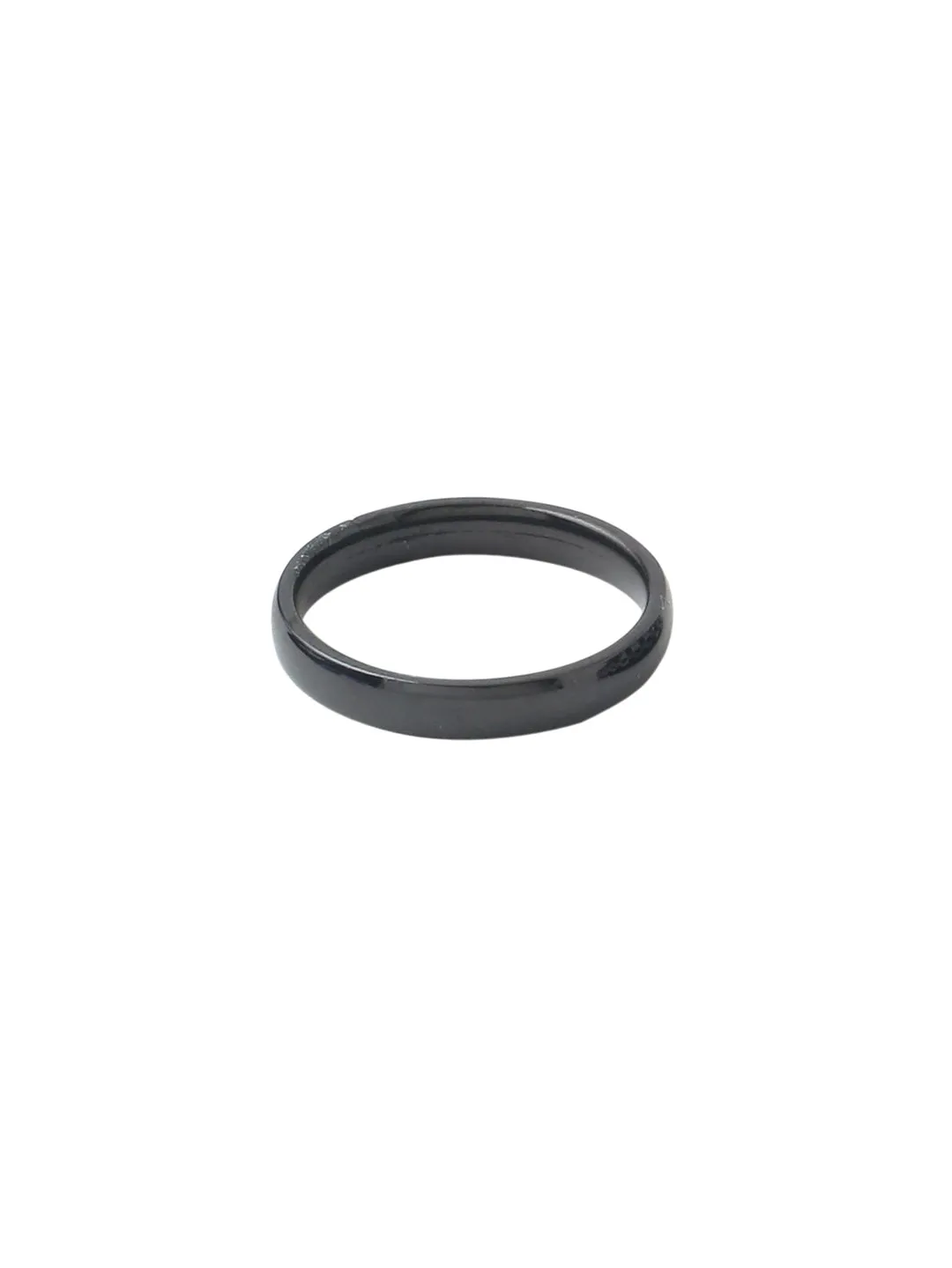 Men's Set Of 2 Black Rhodium-Plated Finger Ring - Nvr