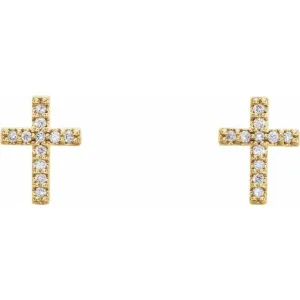 Mini Diamond Cross Studs