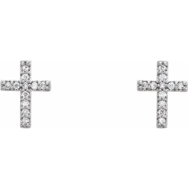 Mini Diamond Cross Studs