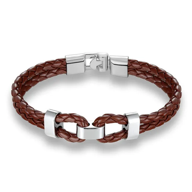 MKENDN High quality Retro Bracelets Fashion Jewelry Leather Bracelet Men Wristband Bracelets For Women Best Gift Pulsera