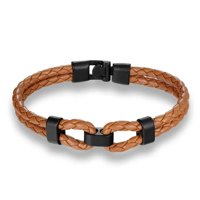 MKENDN High quality Retro Bracelets Fashion Jewelry Leather Bracelet Men Wristband Bracelets For Women Best Gift Pulsera