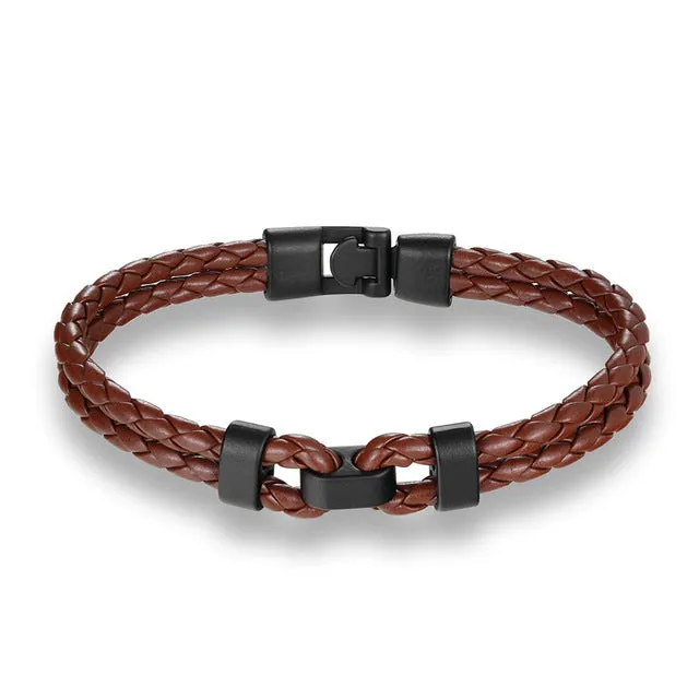 MKENDN High quality Retro Bracelets Fashion Jewelry Leather Bracelet Men Wristband Bracelets For Women Best Gift Pulsera