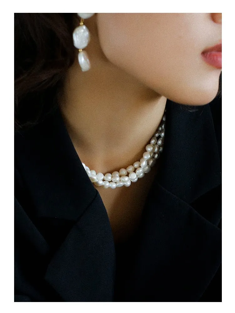 Multilayer Steamed Bun Pearl Necklaces