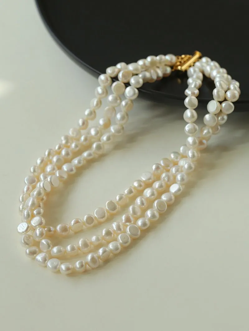 Multilayer Steamed Bun Pearl Necklaces