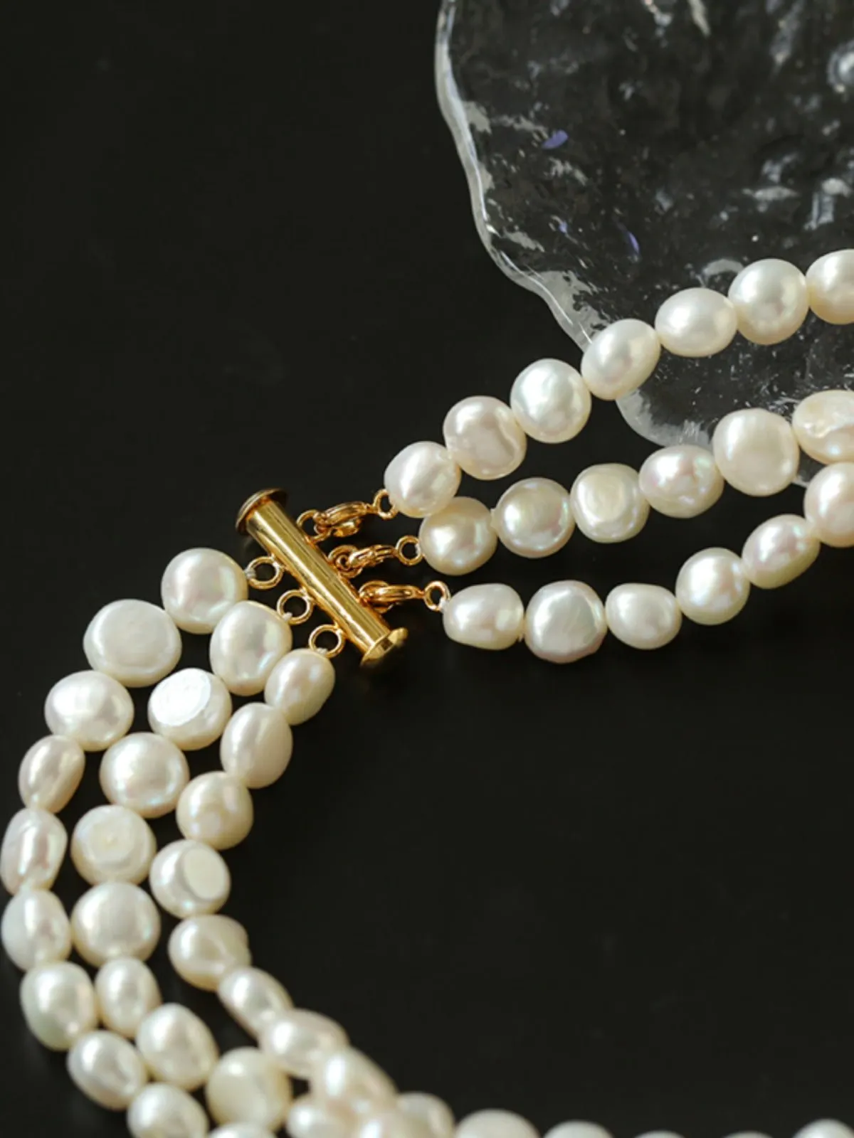 Multilayer Steamed Bun Pearl Necklaces