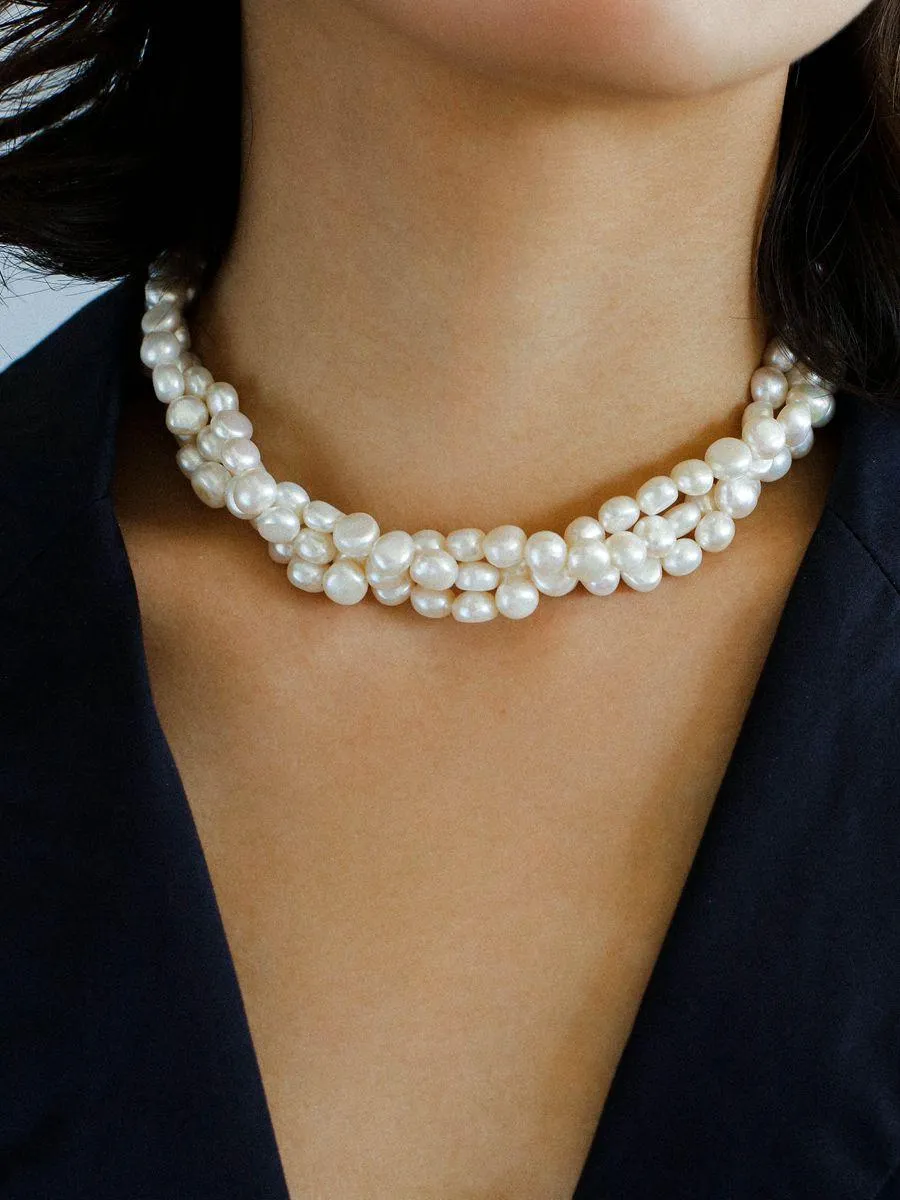 Multilayer Steamed Bun Pearl Necklaces