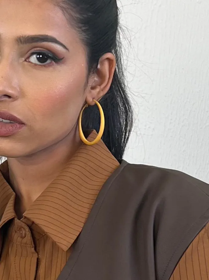 Mustard Hues Hoop Earrings