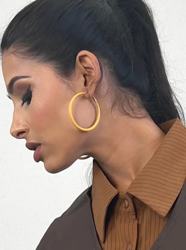 Mustard Hues Hoop Earrings