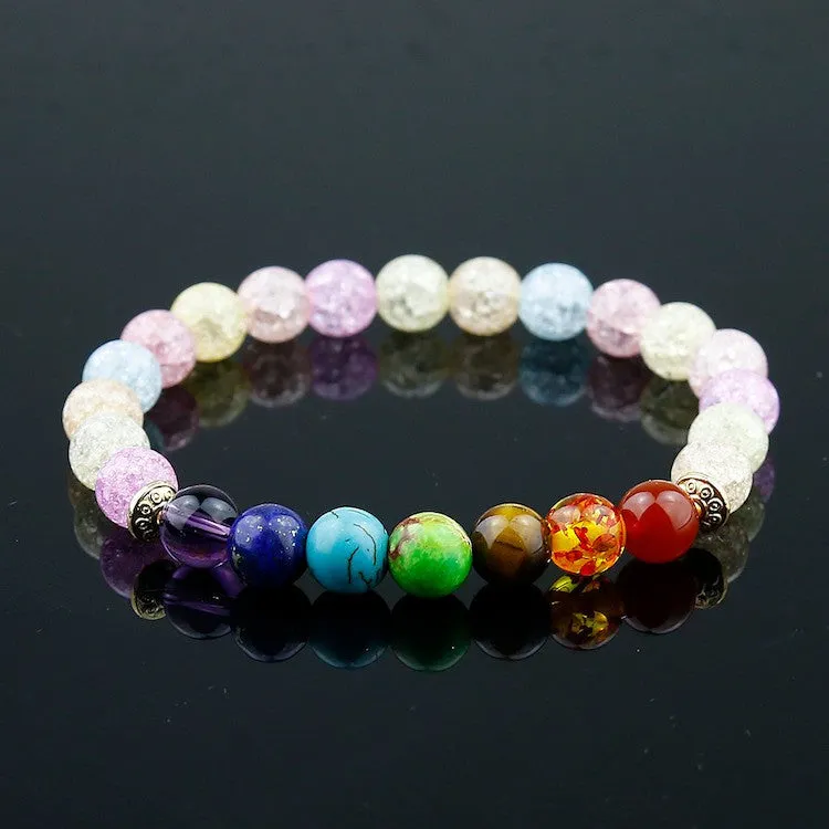 Muti-color Mens Bracelets Black Lava 7 Chakra Healing Balance Beads Bracelet For Women Reiki Prayer Yoga Bracelet Stones