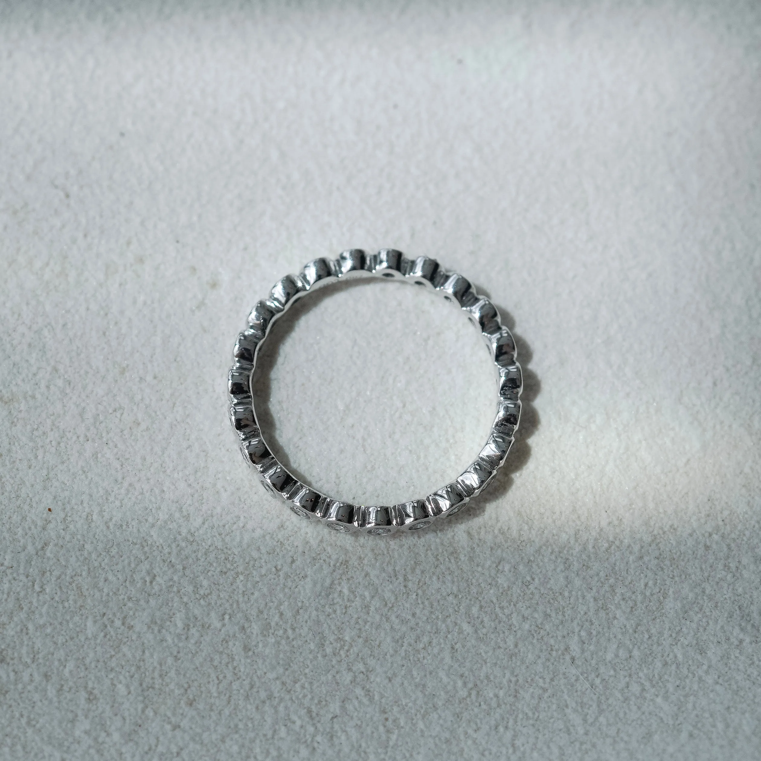 NOLAN RING, BEZEL SETTING ETERNITY BAND