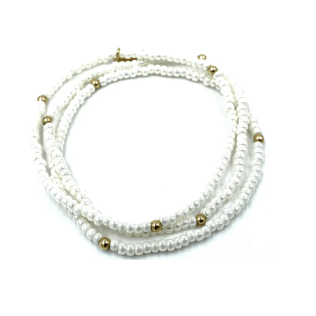 OG Classic Bracelet Stack in Pearl   Gold (WaterProof)