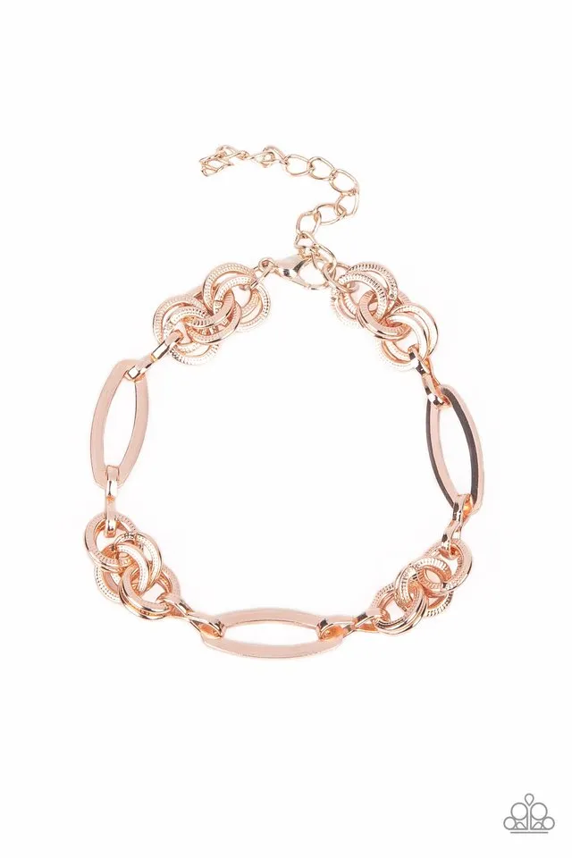 Paparazzi Bracelet ~ Chic Charmer - Rose Gold