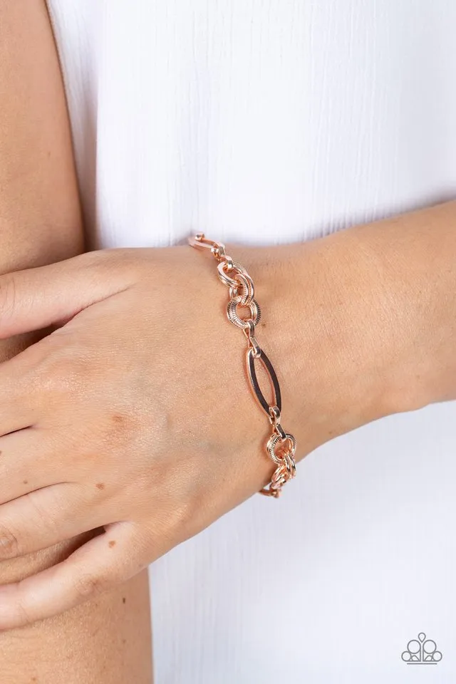 Paparazzi Bracelet ~ Chic Charmer - Rose Gold