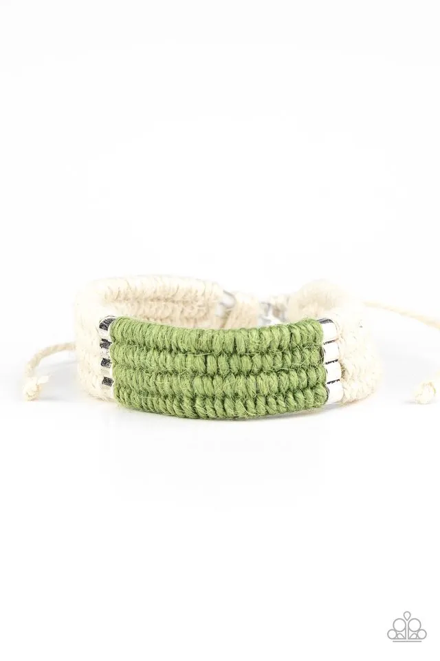 Paparazzi Bracelet ~ Hot Cross BUNGEE - Green