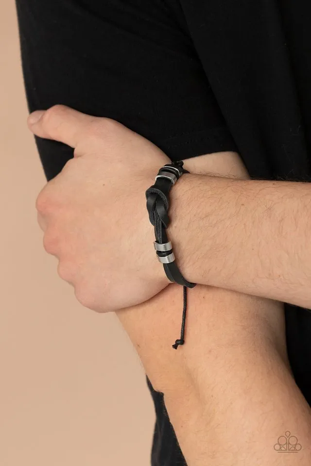 Paparazzi Bracelet ~ Like It Or KNOT - Black