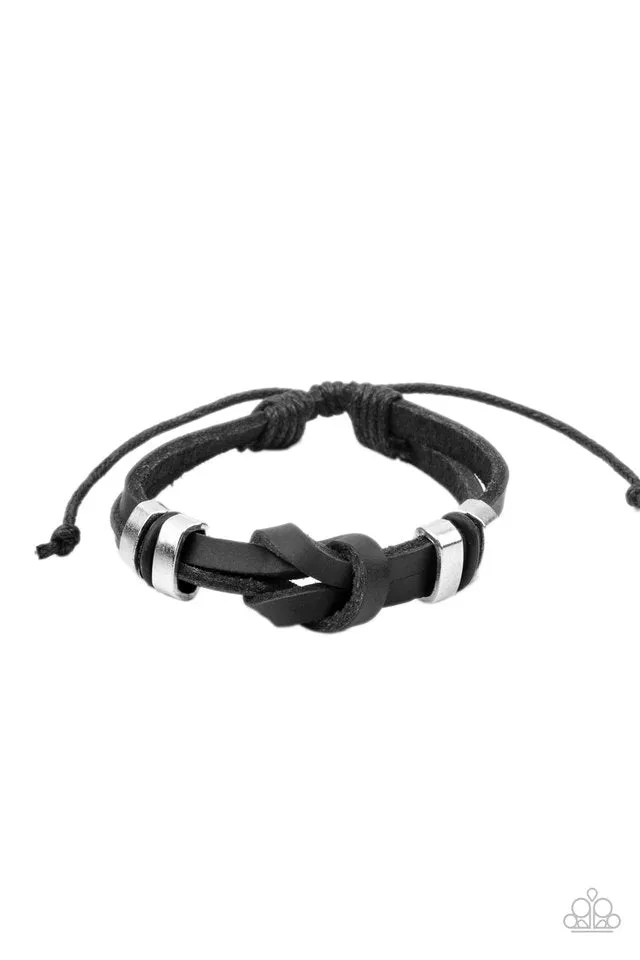 Paparazzi Bracelet ~ Like It Or KNOT - Black