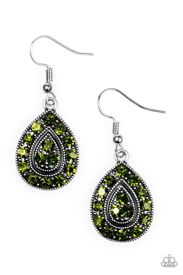 Paparazzi Earring ~ Storming Shimmer - Green