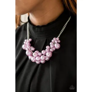 Paparazzi Glam Queen - Purple Pearl Necklace