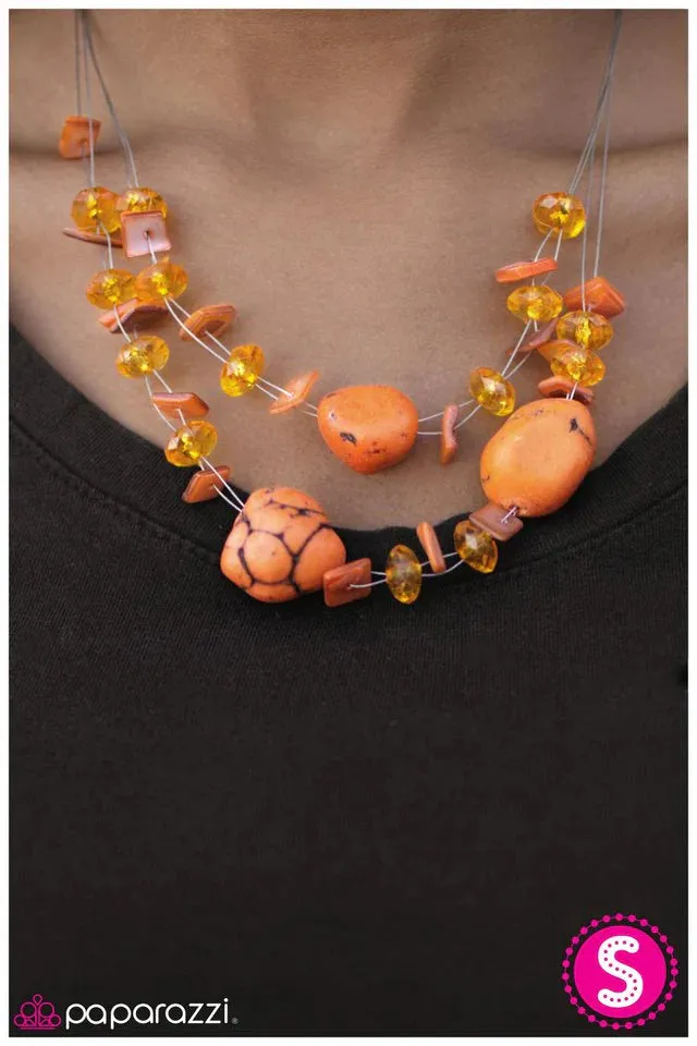 Paparazzi Necklace ~ Adorably Artisan - Orange