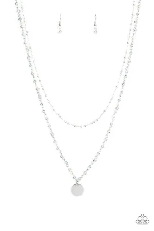 Paparazzi Necklace ~ Dainty Demure - Silver