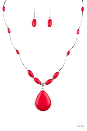 Paparazzi Necklace ~ Explore The Elements - Red