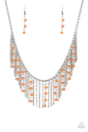 Paparazzi Necklace ~ Harlem Hideaway - Orange