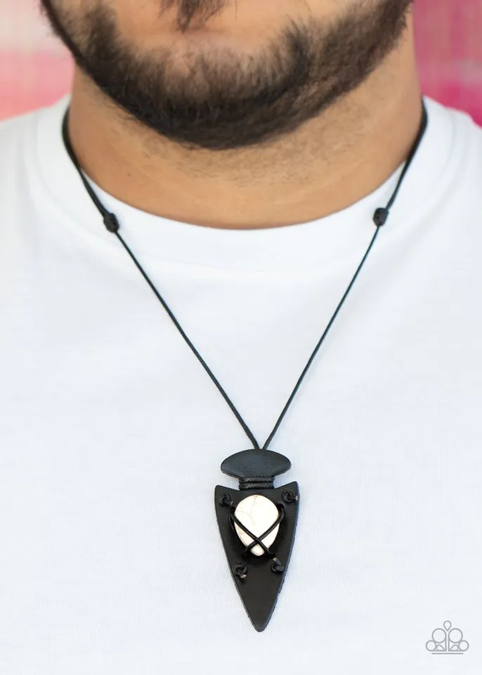 Paparazzi Necklace ~ Hold Your ARROWHEAD Up High - White